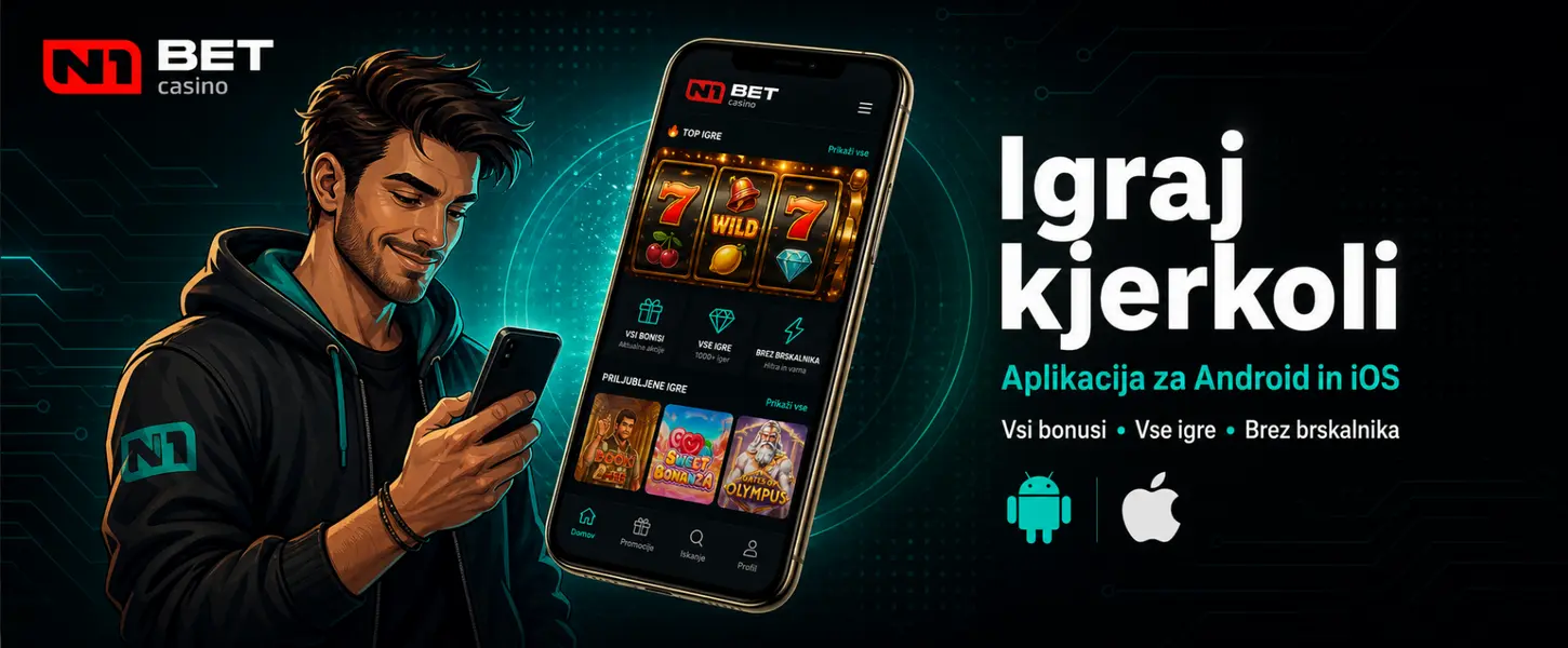 N1Bet Casino mobilna aplikacija za Android in iOS – igraj kjerkoli in kadarkoli