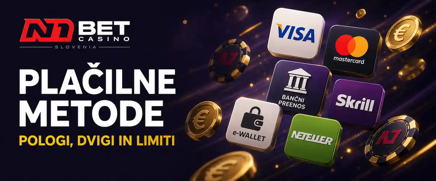 N1Bet Casino sprejema vse glavne plačilne metode za pologi in dvige slovenskih igralcev.